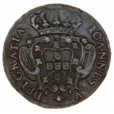 D. João V X Réis 1735, cobre